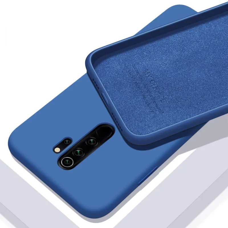 For XiaoMi RedMi Note 9 9s Pro 10 11 11S 10s 10T 9T 8 8T 7 Pro 9A 9C 10C Poco X3 F3 Soft Solid Candy Cover Liquid Silicone Case