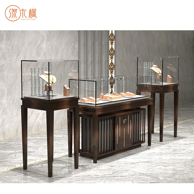 Customized Size Stainless Steel Simple Jewellery Counter Design Boutique Jewelry Display Table