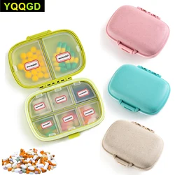 Organizador portátil da pílula do curso, 8 compartimentos, caso pequeno, caixa do comprimido para a bolsa do bolso, medicina, recipiente da vitamina, 1pc