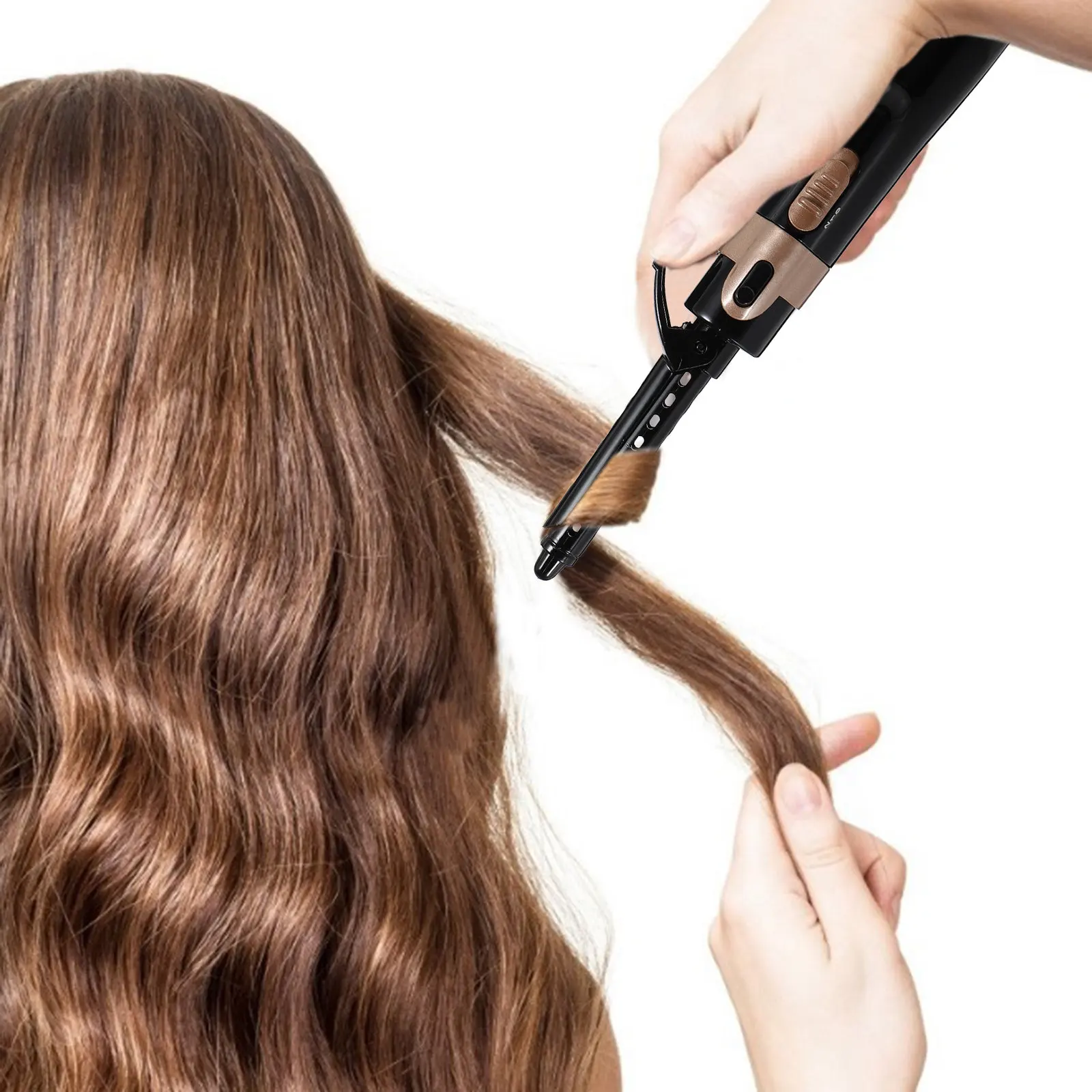 

1Set Electric Hair Curler 4-in-1 Styling Tool Lightweight Compact Suitable for All Hair Types Home Travel Plastic Curling Iron