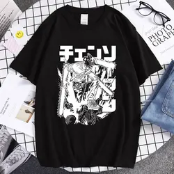 Japońskie Anime Chainsaw Manga kobiety t-shirty Harajuku lato Y2k ubrania wydruk graficzny Tees moda kobieta bluzki 2022 topy