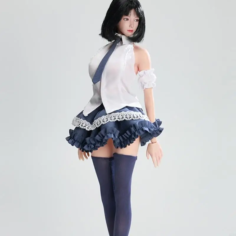 

1/6 Scale Academic Off Shoulder Shirt Dress Outfit For Dolls Soft Fabric Fashionable Costume A2UB