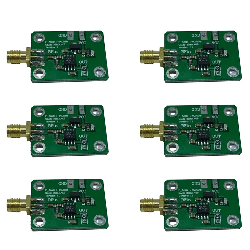 

ABGB-6X AD8307 Измеритель мощности RF Логарифмический детектор Обнаружение мощности 1-600 МГц Радиочастотный детектор Измеритель мощности