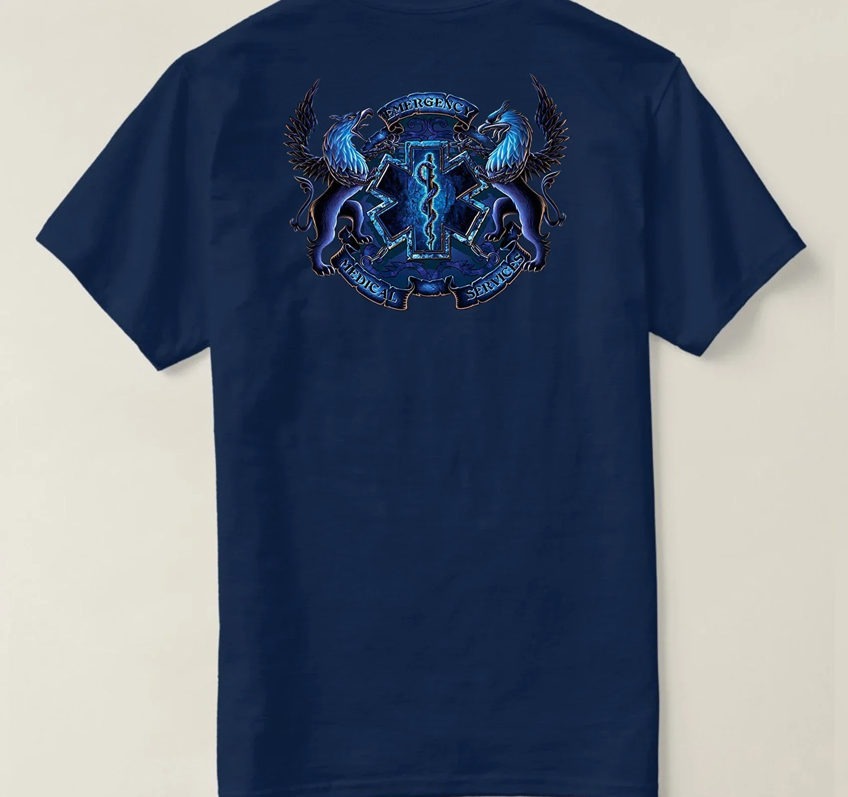 Star of Life EMS Coat of Arms Medical Paramedic T-Shirt 100% Cotton O-Neck Summer Short Sleeve Casual Mens T-shirt Size S-3XL