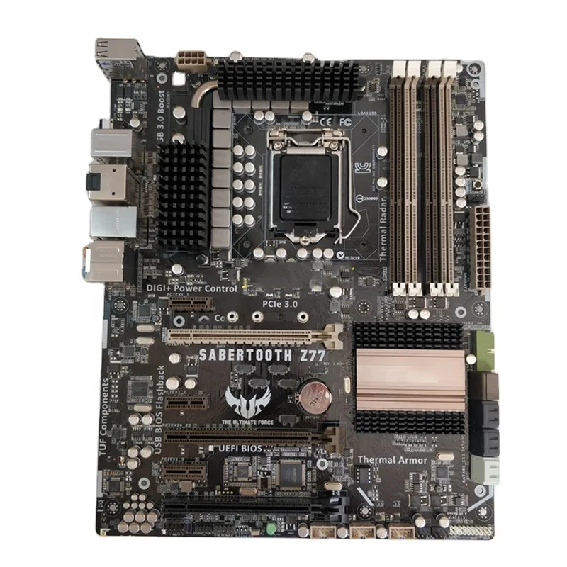 TUF SABERTOOTH Z77 For ASUS ATX Desktop Motherboard Z77 LGA 1155 Supports Core i7/i5/i3 High Quality Fully Tested Fast Shi