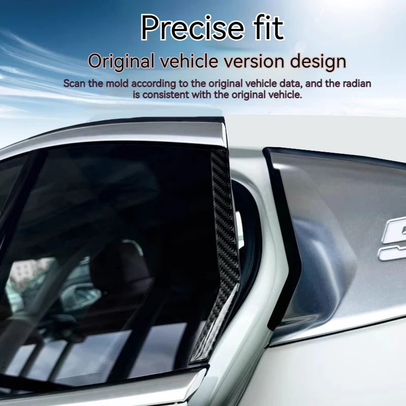 ألياف الكربون سيارة المضادة للتصادم شرائط تقليم BMW X3 G45 2025Car الخلفية مثلث الزجاج لوحة الكسوة ملصق اكسسوارات السيارات الخارجية