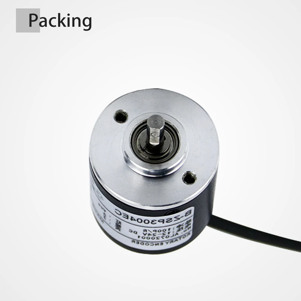 AUCHTEL 30mm Incremental Encoder 4mm Shaft Rotary Switch A B Z Phases36 50 60 100 200 250 300 360 500 600 PPR 5-24VDC