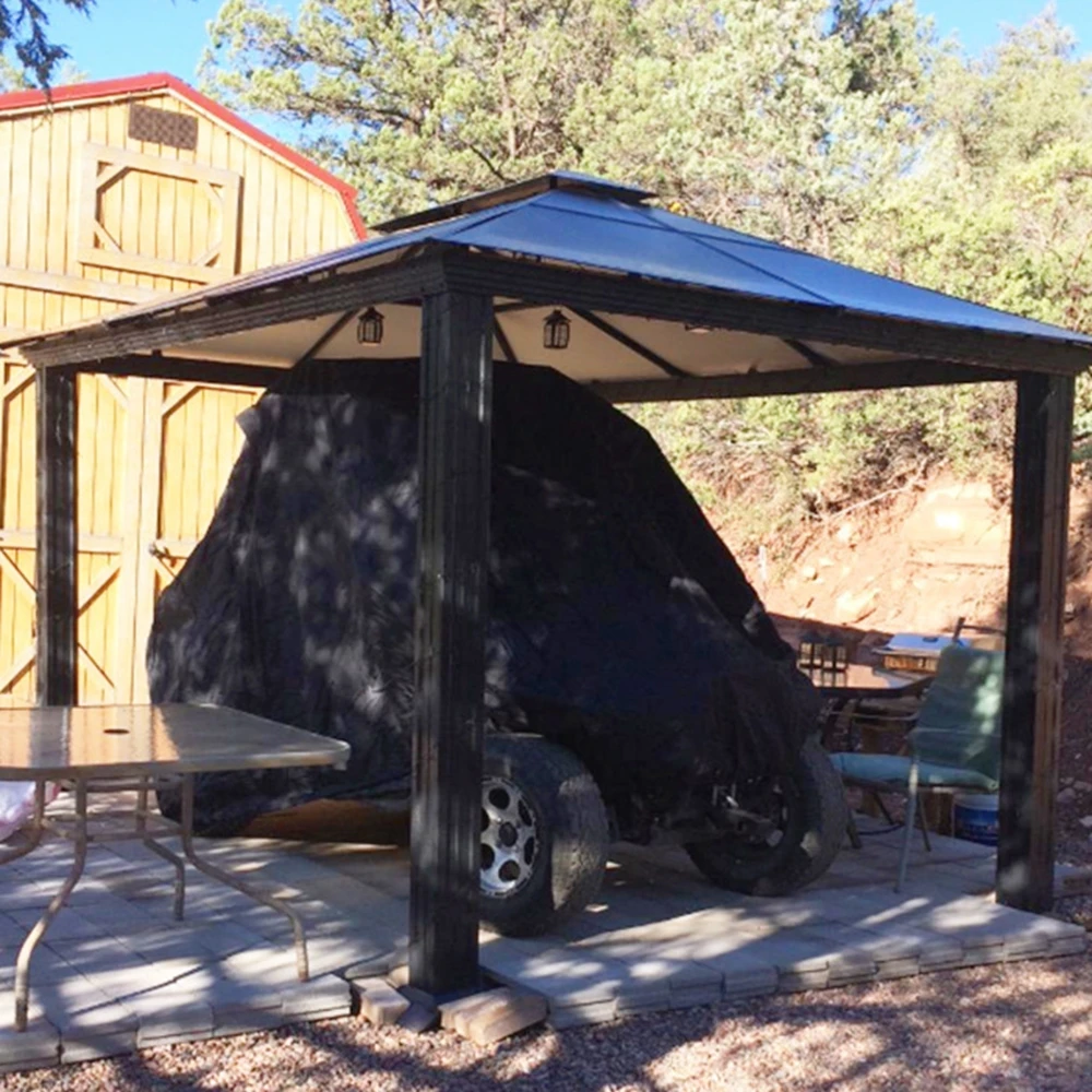 Quad ATV Cover Universeel 210D Oxford Waterdicht Motorvoertuig Scooter Kart Motorbestendig Stof UV-beschermer Zwart