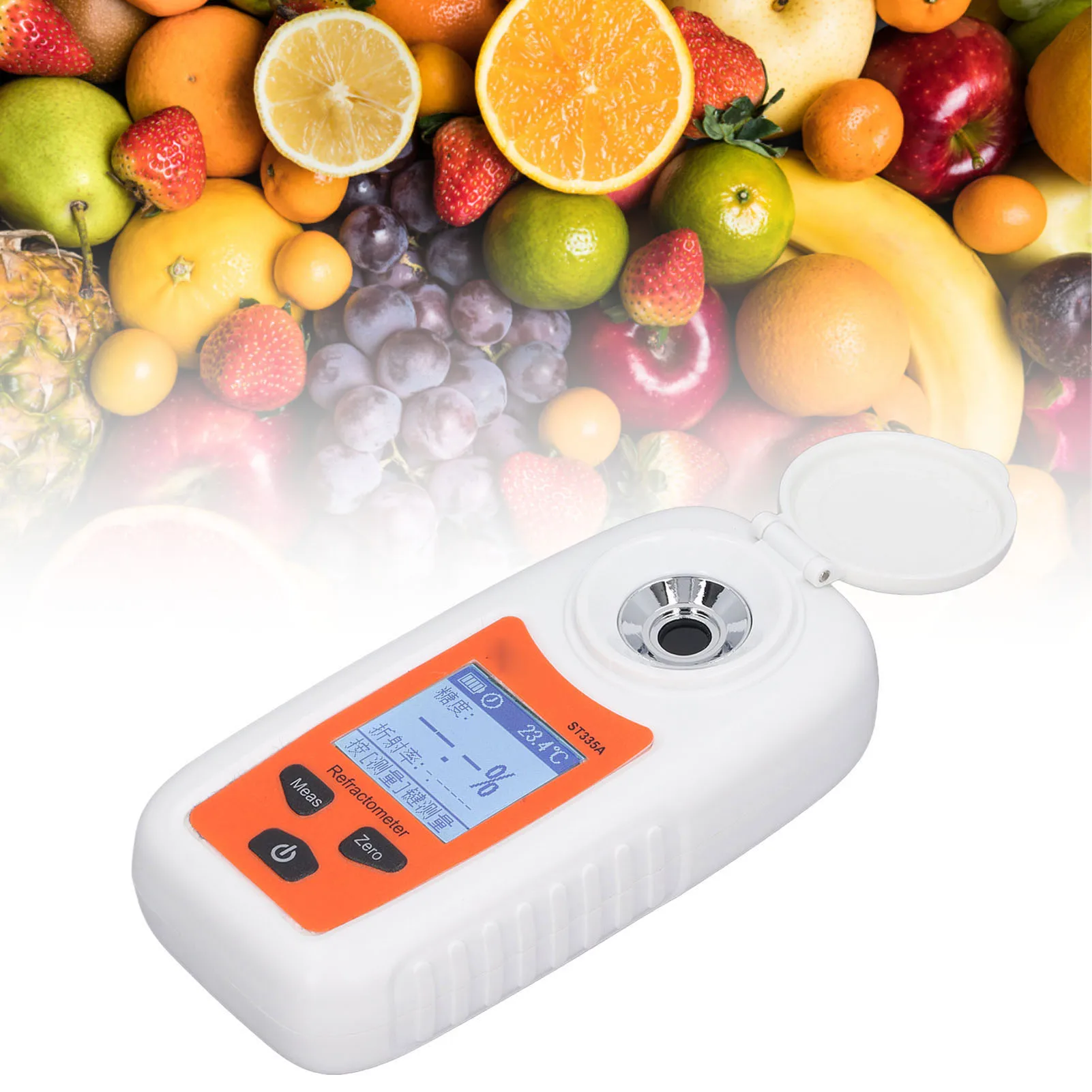 Réfractomètre numérique LCD, couvercle antidérapant et anti-poussière, testeur de compteur de douceur numérique pour Fruits, testeur numérique