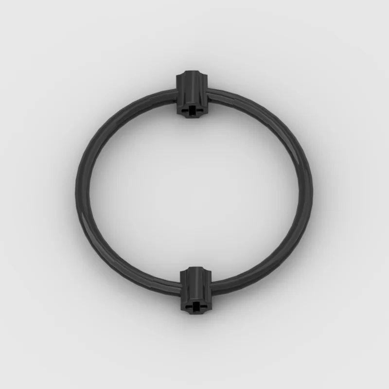 79851 حلقة دائرية مع فتحة متقاطعة ملحق تمثال لبنة البناء، قطر دائري 7 لتر مع موصل ثنائي المحور