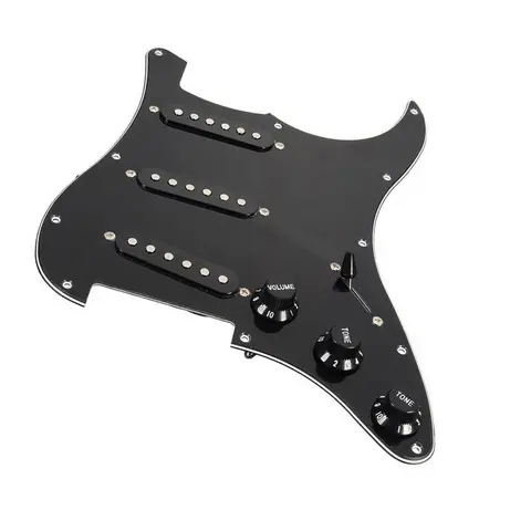 Prewired Electric Guitar Pickguard 28.5cm Loaded Pickguard with 3 Single Coil Pickups Set for FENDER STRAT Electric Guita