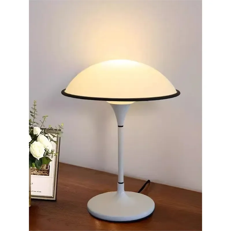 Modern UFO Table Lamp Cream Style Minimalist Night Light for Bedroom Bedside Study Living Room Decor Designer Desk Lighting