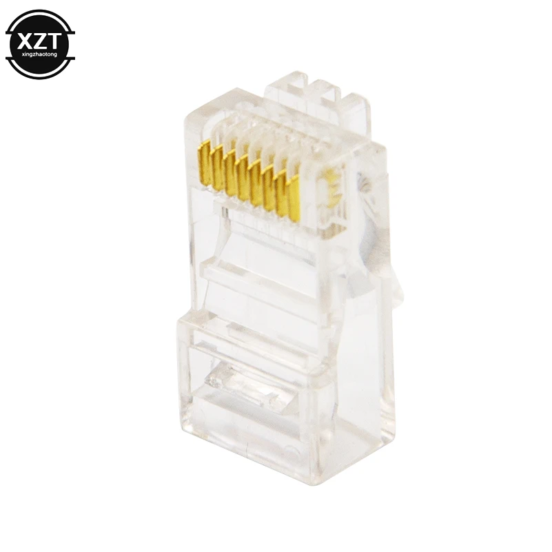 1000pcs/lot RJ45 RJ-45 Ethernet Cables Module Plug Network Connector for UTP Cat5 Cat5e Network Cable Crystal Heads 8P8C