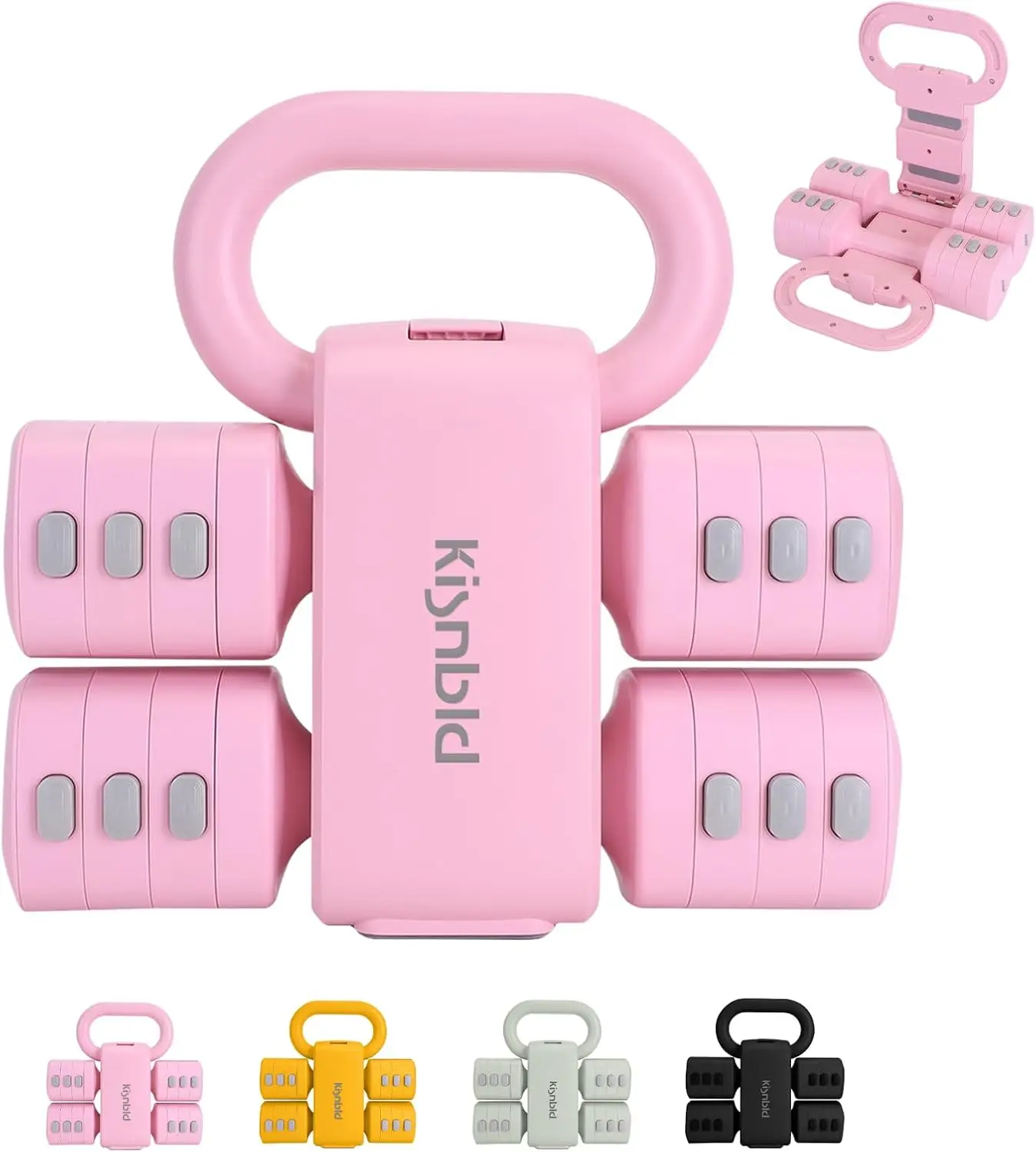 

A 4-in-1 weight dumbbell set suitable for women's home fitness, each weighing 2 pounds, 3 pounds, 4 pounds, and 5 pounds