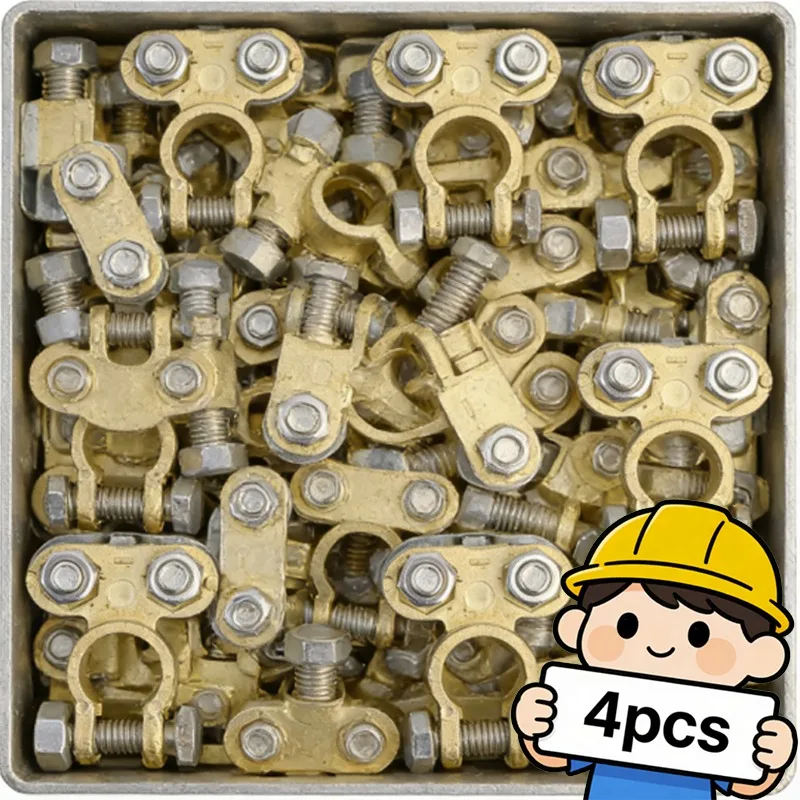 

2/4pcs Car Aluminium Alloy Battery Terminal Wire Cable Clip For Car Truck Van Battery Terminal Screw Type Connector Accessories