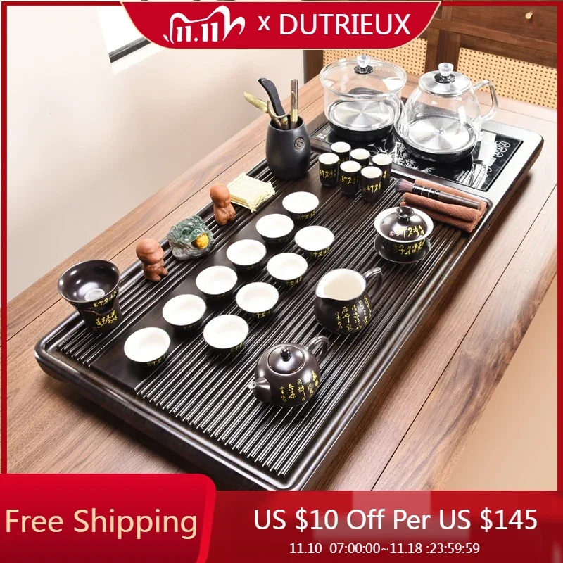 

Strainer Warmer Tea Set Matcha Chinese Ceremony Luxury Gift Kung Fu Tea Set Tools Portable Wooden Juego De Te Home Products