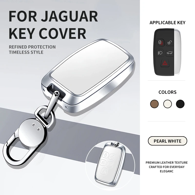 Funda Protectora Metálica para Llaves de Coche Jaguar XE XJ XF, Accesorio Duradero para Interiores, Llavero para Llaves de Vehículo