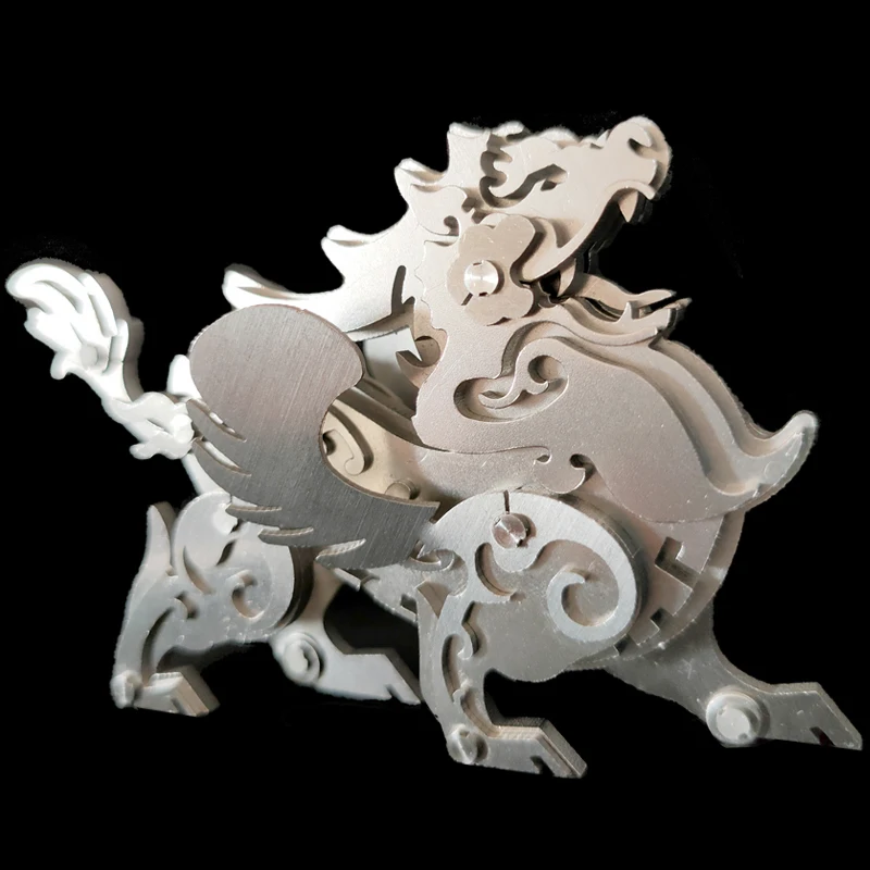 3D Mechanical  Pixiu Model building Kits Metal jigsaw Ancient Divine Beast Models DIY Assembly Animals Toys for Adults Kids Gift