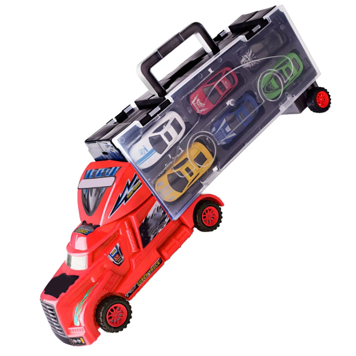 

13Pcs Alloy Small Car Set Carrier Truck Simulation Vehicle Play for Kids Indoor Outdoor Educational Fun Transporter