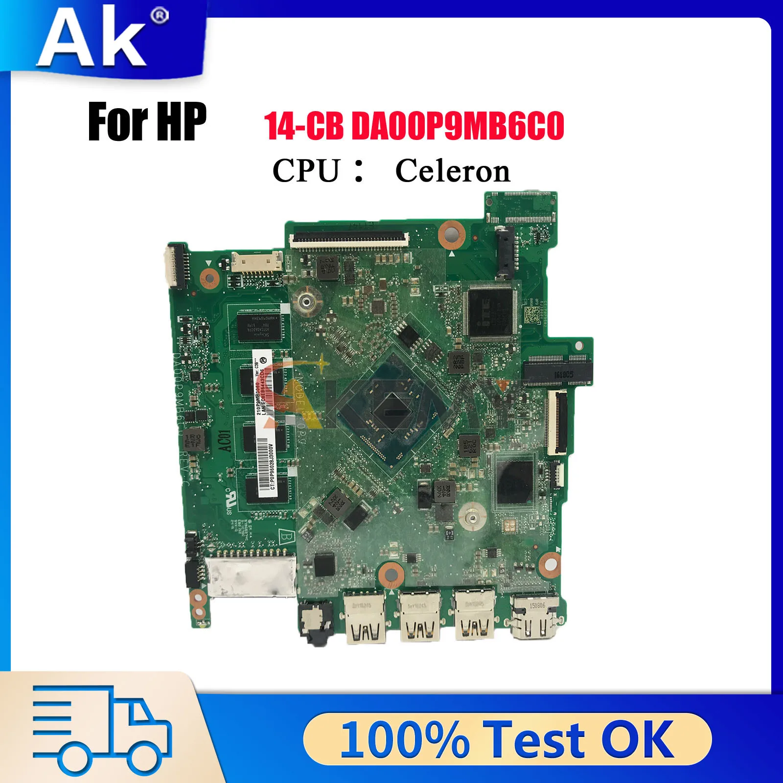 

DA00P9MB6C0 Материнская плата для ноутбука HP Pavilion 14-BS с процессором N3060 N3050, 2 ГБ ОЗУ, 100% полностью протестирована