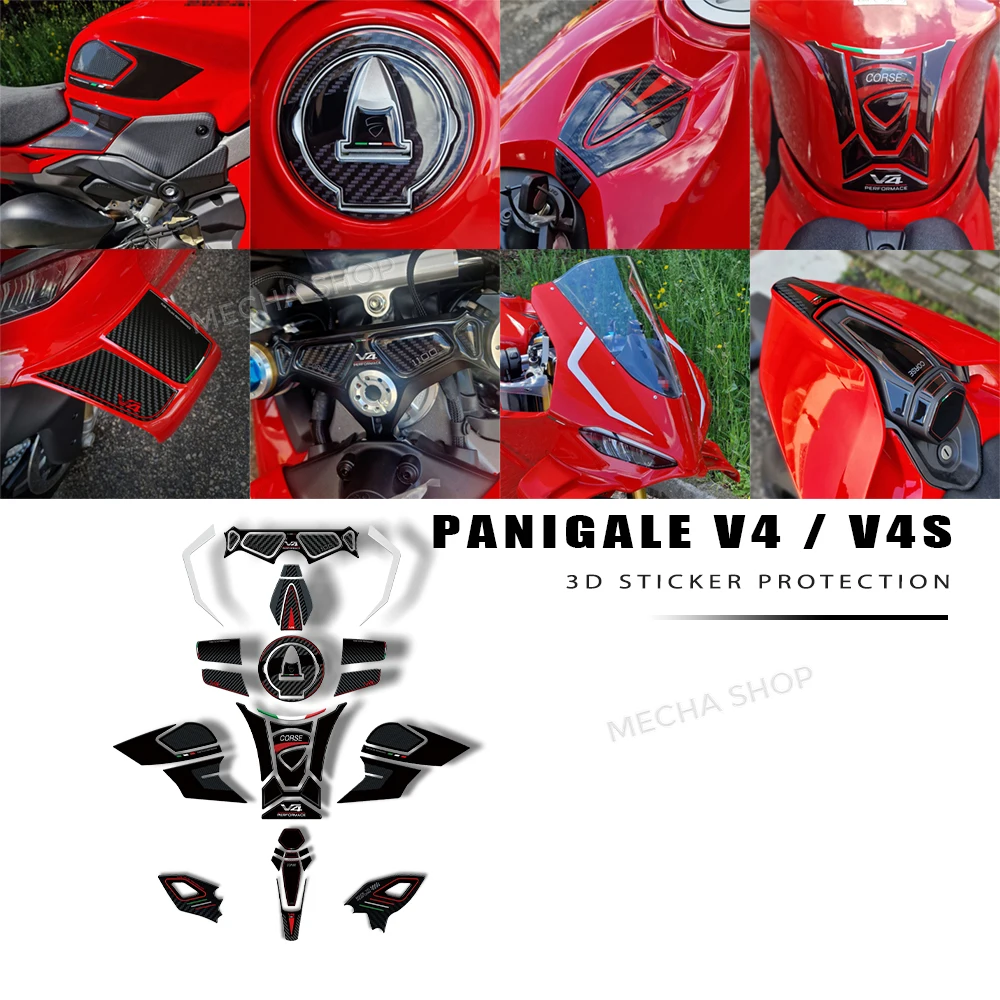 

Аксессуары Panigale V4, 3D эпоксидная наклейка, защитный комплект, накладка на бак мотоцикла для PANIGALE V4/S 2025