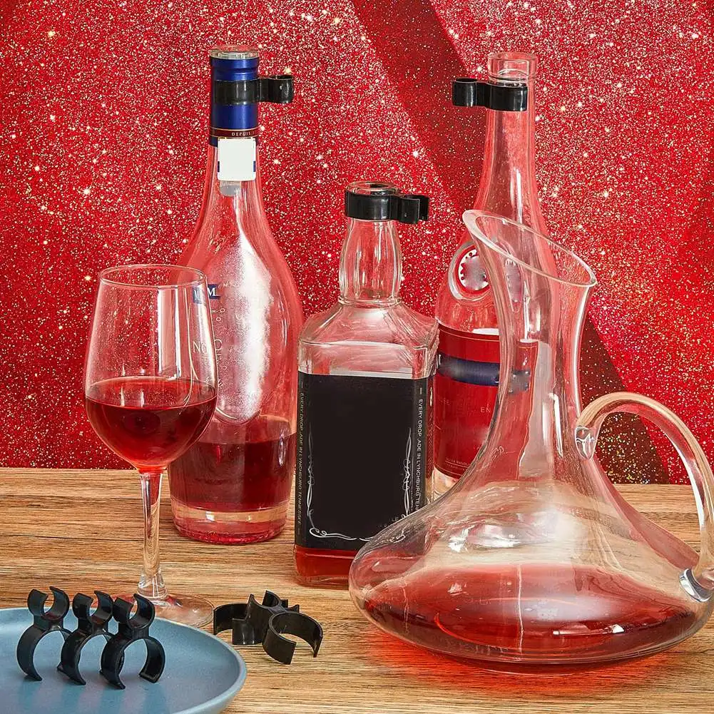 Clips de seguridad para botellas de champán, soporte único para velas, 24 unidades