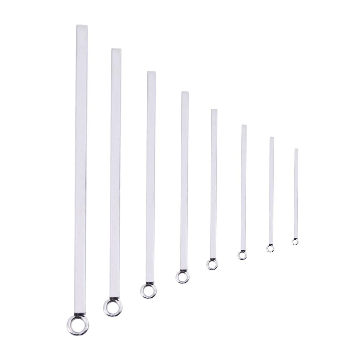 20pcs/lot Stainles Steel Earring Pendant Square Bar Straight Style Earring  Pendants For DIY Jewelry Making Accessories Handmade