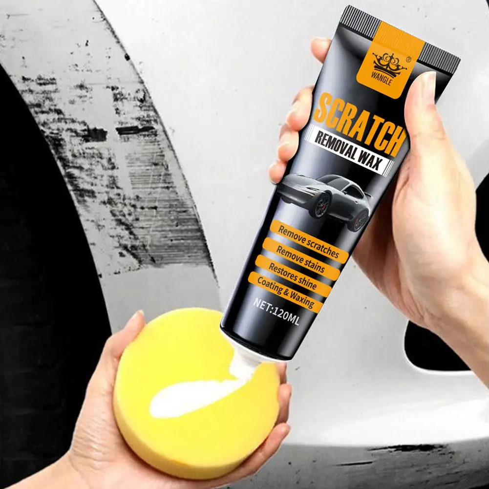 Car Paint Scratch Remover And Repair Wax Remove Surfaces Scratches Repair Wax With Sponge Deep Scratch Repair Agent