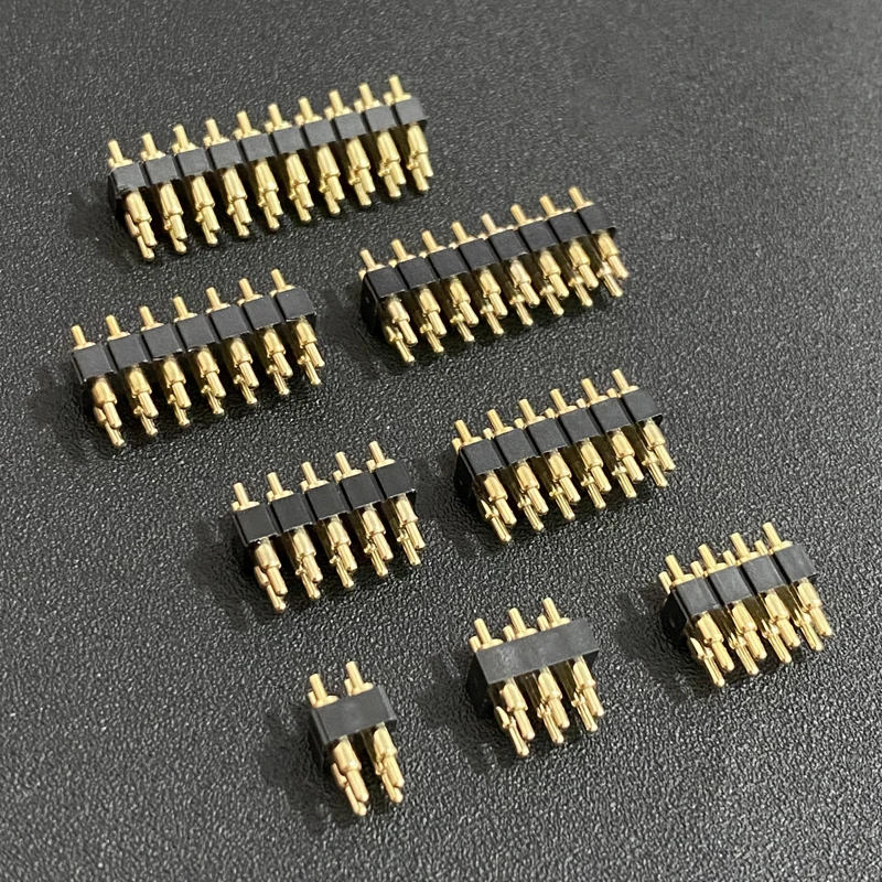 1 Stück Federbelasteter Pogo-Pin-Steckverbinder 4/6/8/10/12/14/16/20 Pin Doppelreihig Oberflächenmontage SMT & DIP, Höhe 7,0 mm, Rastermaß 2,54 mm – Detail 4