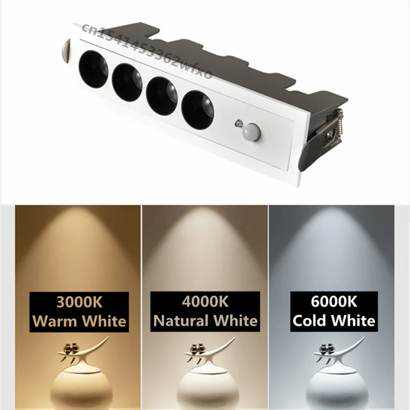 Induction linear light LED downlight Spotlight 8W20Wgrille light Ceiling light Chandelier COB Kitchen corridor interior lighting