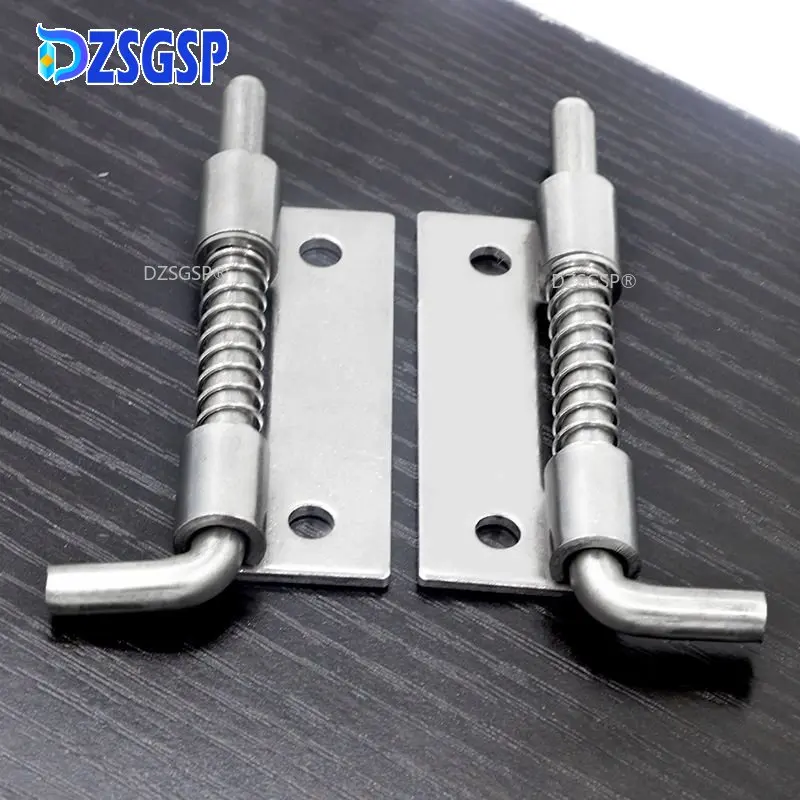 Dzsgsp 1Pc Stainless Steel Spring Barrel Bolt Latch Hinge Industrial Cabinet Welding Distribution Cabinet Spring Bolt Hinges