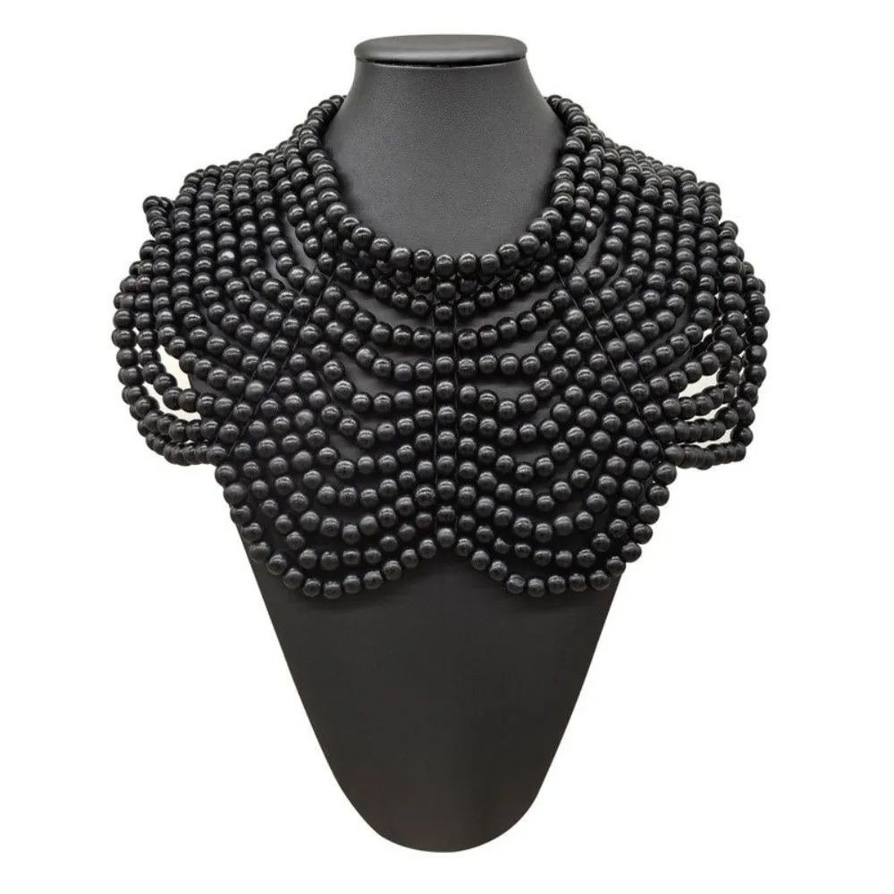 Fashion Handmade Bead Necklace Multi-Layer Bohemian Style Shawl Versatile Collar Jewelry