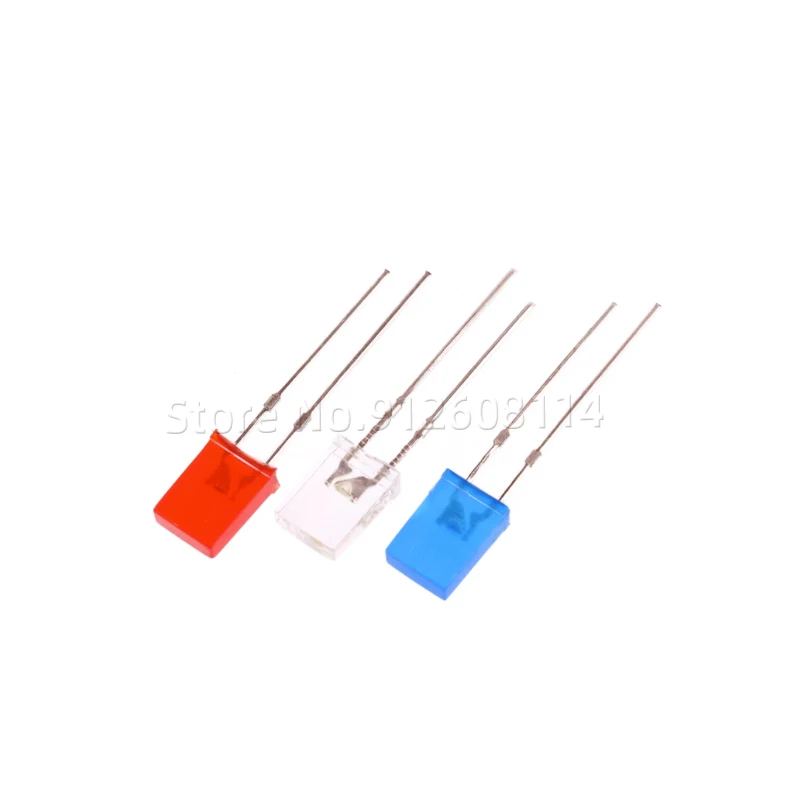 50PCS 2X5X7 Square LED 257 Red Light-emitting Diode White Yellow Red  Green Blue Orange 2*5*7 Electronic DIY Kit