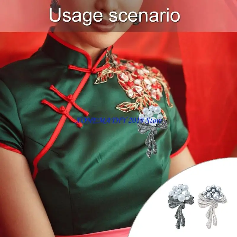 F42F Shimmering Crystal Brooch Featuring Versatile Jewelry Piece Suitable For Casual Outfits And Evening Gowns