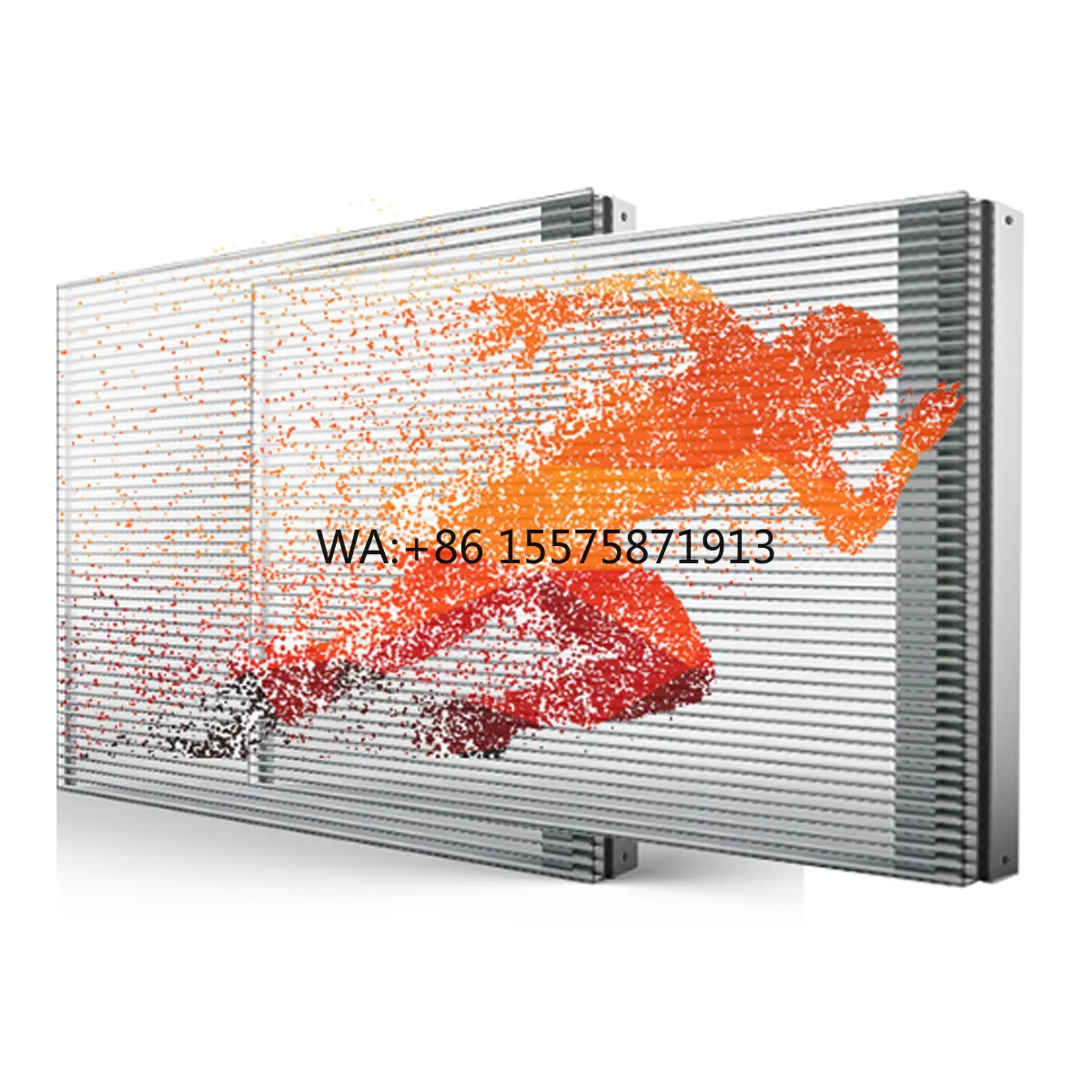 Customizable Ultra Transparent IP65 LED Film Display for Outdoor Storefront Windows 3D Glass Advertising Screen Flexible Mesh