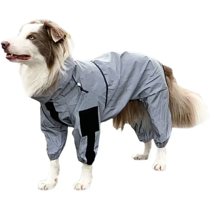 Dog Raincoat Big Large Dog Waterproof Clothing Jumpsuit Shiba Inu Border Collie Husky Labrador Golden Retriever Clothes Costume