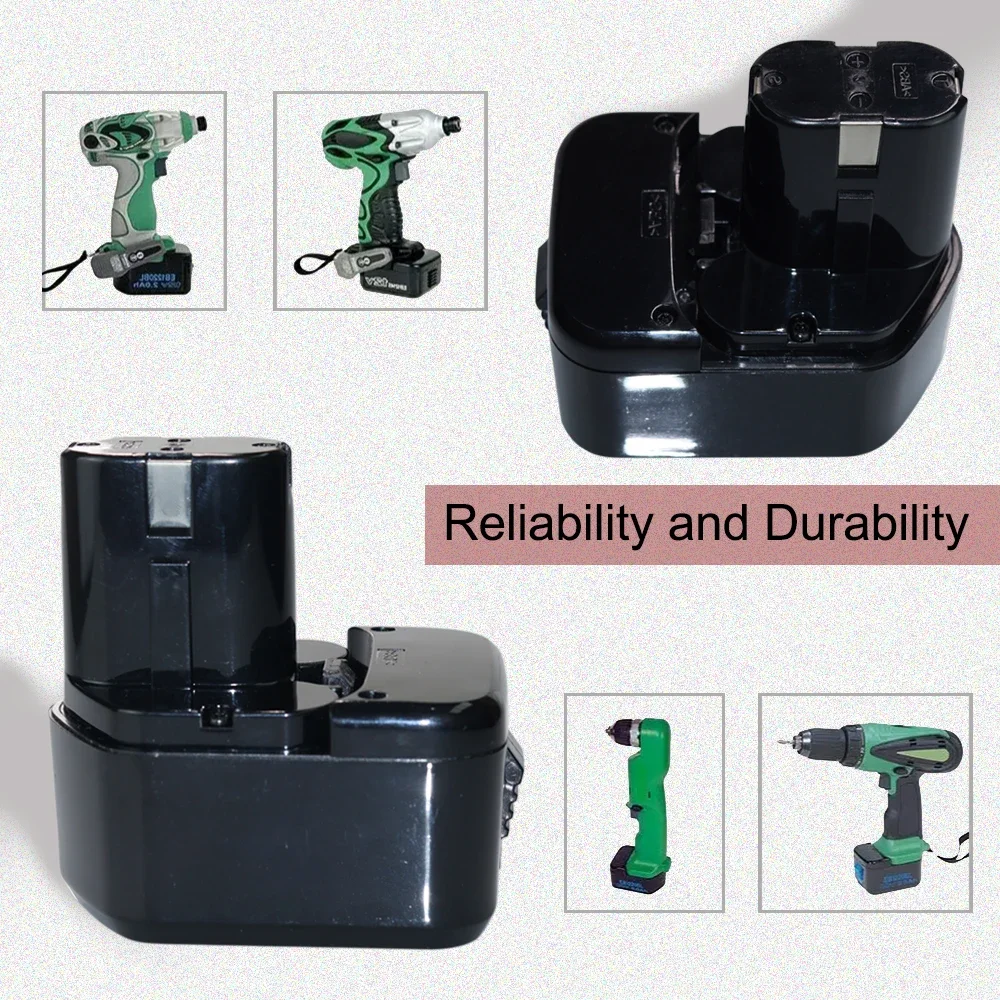 Batería de repuesto de herramienta eléctrica inalámbrica ni-cd, 12V, 4,8/6,8/9.8Ah, para Hitachi EB1214S, EB1214L, EB1230HL, EB1230R, EB1230X, EB1233X