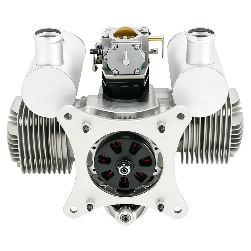 170cc Twin Cylinder Two Stroke Power Motor with Electric Start for RC Fixed Wing Model Equipment