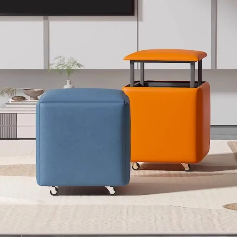 Waterproof Shoe Bench Stackable Storage Ottoman Cube Entryway Stool Coffee Table Seat Modular Dining Chair for Home