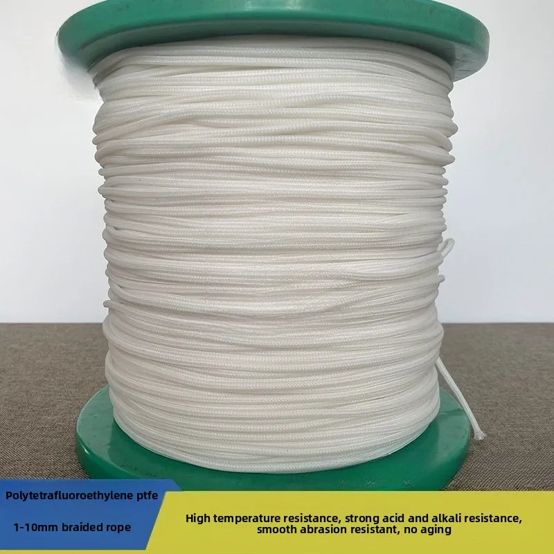 PTFE Rope, High‑Temperature Acid‑Alkali Resistant, Smooth Wear‑Resistant Non‑Aging for Chemical Sampling