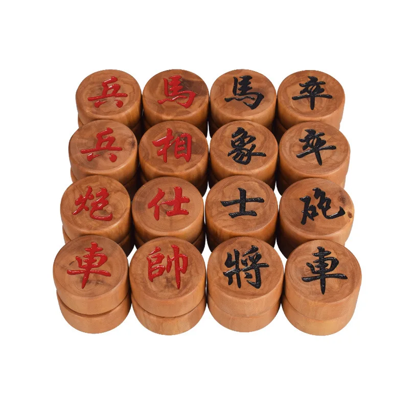

Chinese chess old sandalwood chess pieces