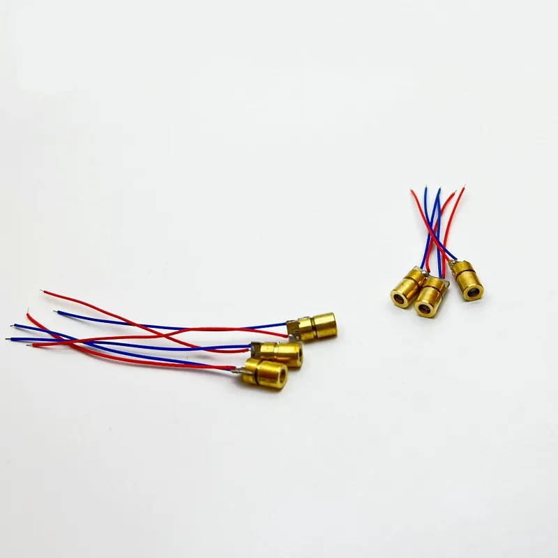 10pcs 30pcs 6mm  laser module 5V 3V Laser aiming Ordinary level  red light spot laser 5mw red indication light laser head