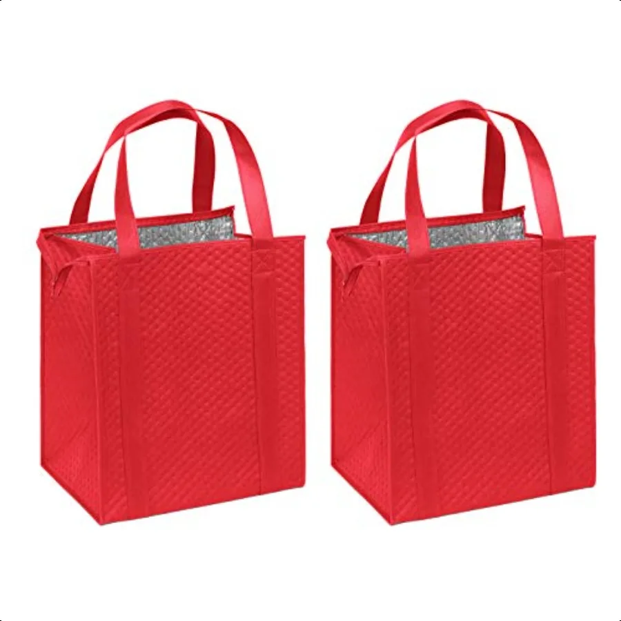 

Hannah Smart Large Capacity Heavy Duty Insulated Shopping Bag 2 Red