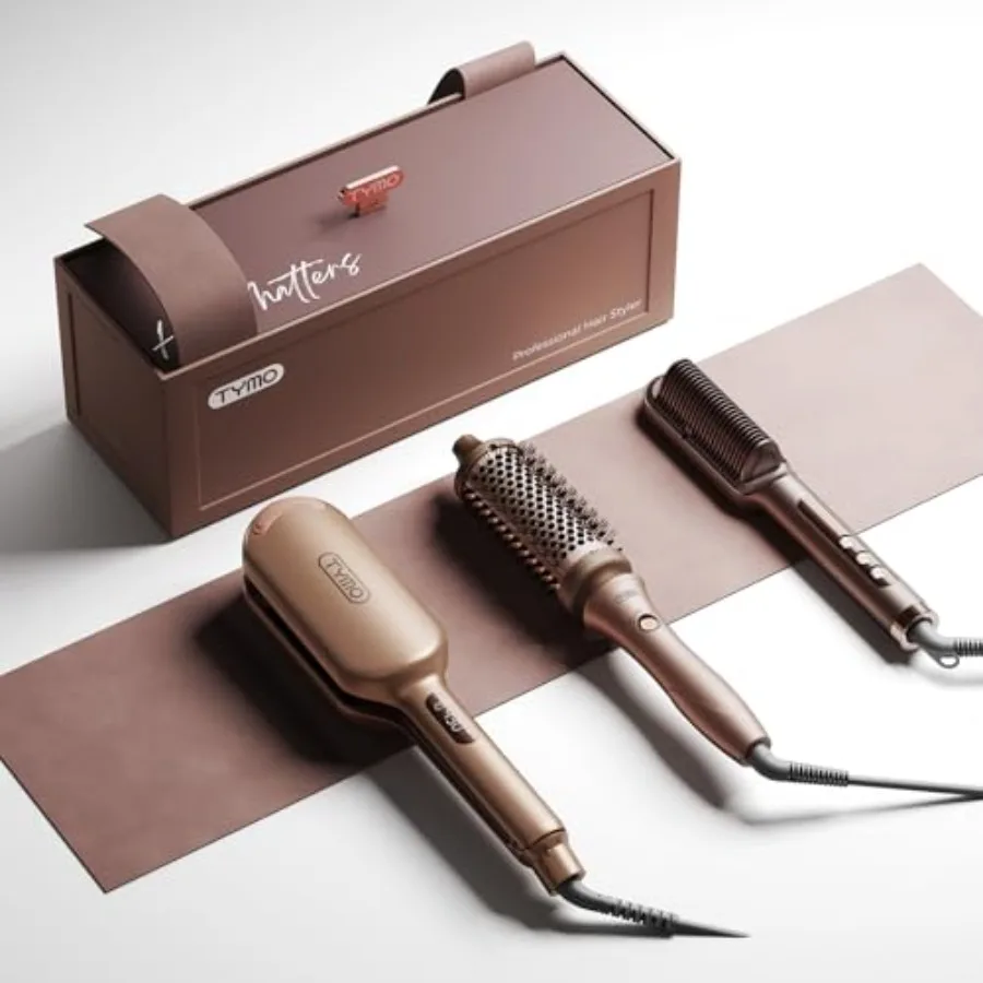 

2025 Limited Edition Styling Set for Women with Ceramic Titanium Tools in Gold and Rose Gold 3-in-1 Ionic Curling Iron Wave Cri