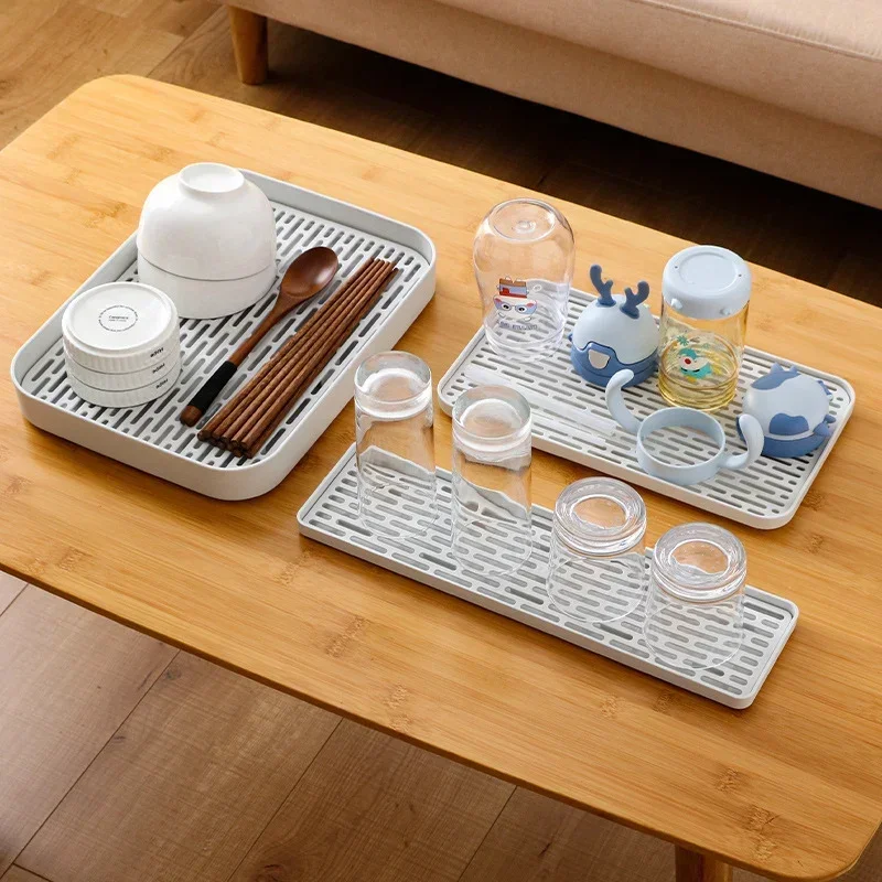 Rectangular Tea Tabl Tray Home Kitchen Fruit Dessert Tray Tea Tray Tea Table Bathroom Soap Tray Coffee Tea Cutlery Holder