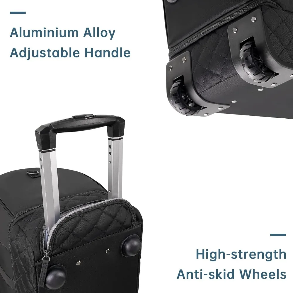 حقيبة نسائية كبيرة الحجم مقاس 23 بوصة مع حجرة للأحذية - حقيبة حمل مثالية للسفر مع حقيبة يد #6