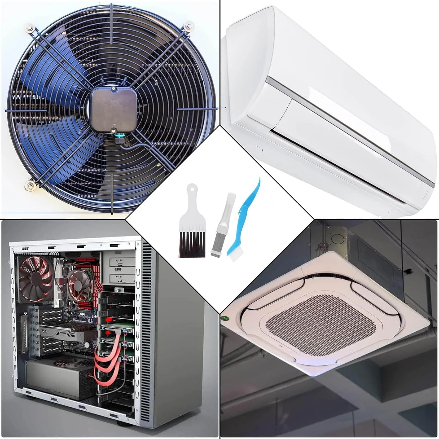 Air Conditioner Condenser Fin Comb Cleaner kit, Air Conditioner Fin Cleaner Brush Kit,  Small Appliances Coil Whisk Clean Brush