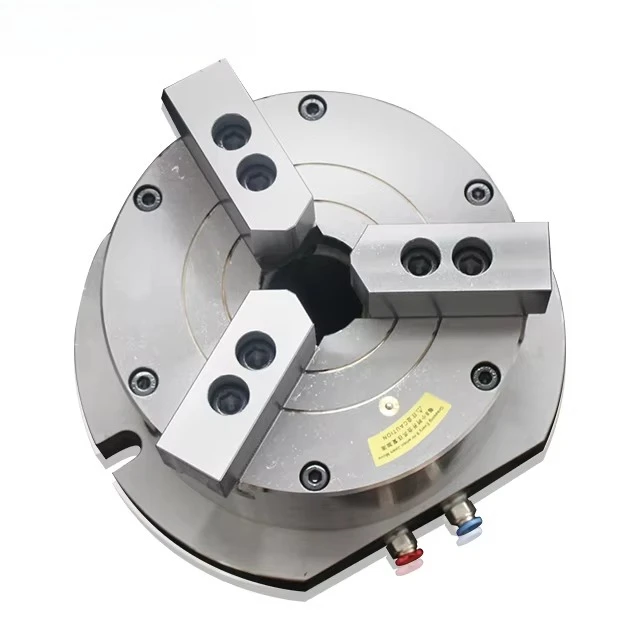 

Built-in cylinder type vertical pneumatic power open center 3 jaw chuck