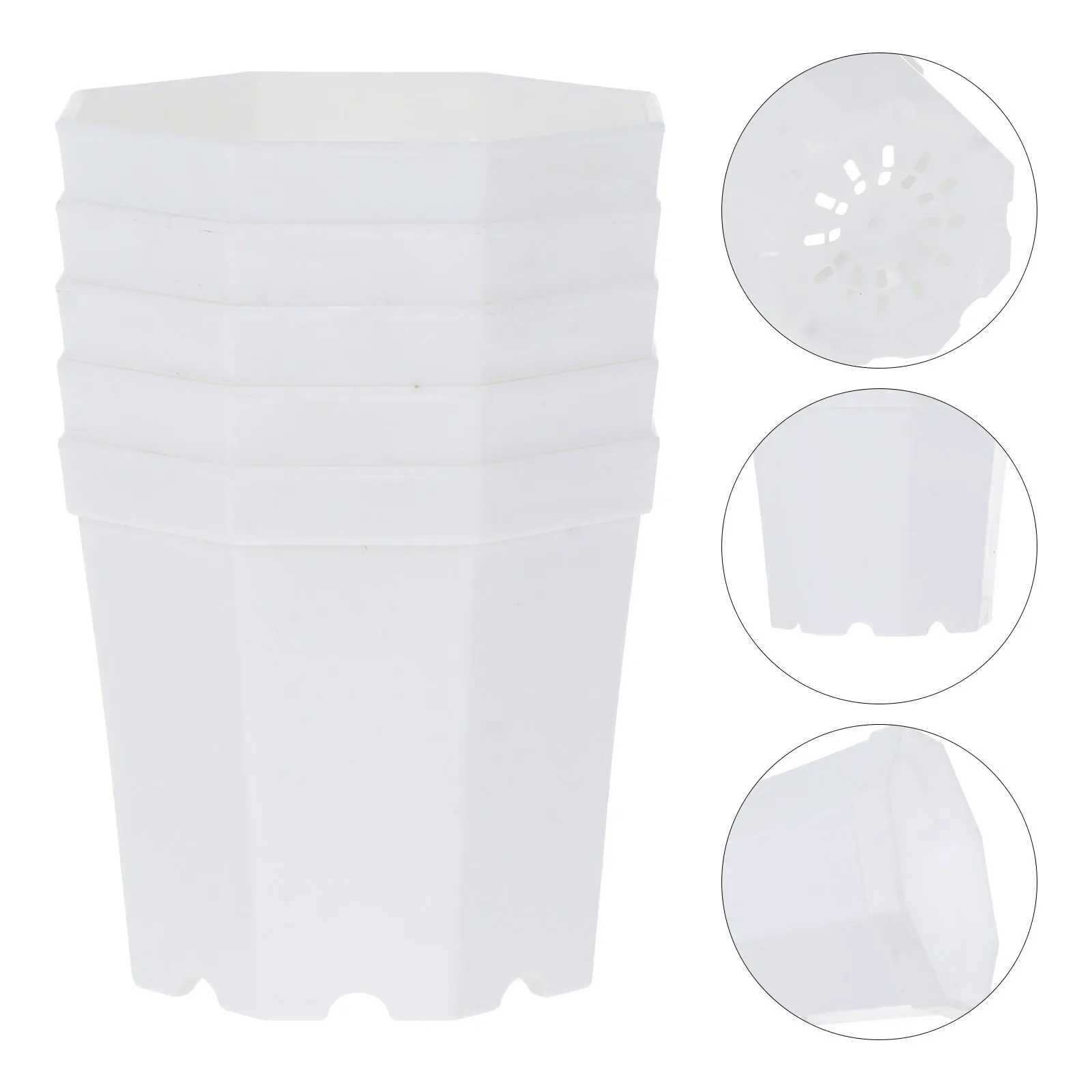 

Plastic Flowerpot Octagonal Pots for Succulent Flowerpot Plants Succulents Vases Mini Bonsai Lightweight Durable Safe