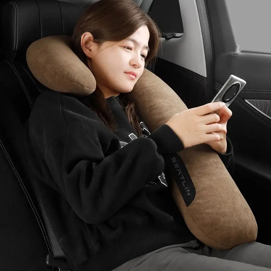 Car pillow, car rear children's sleeping artifact, car thickened shoulder pads, advanced binding, long-distance car pillow